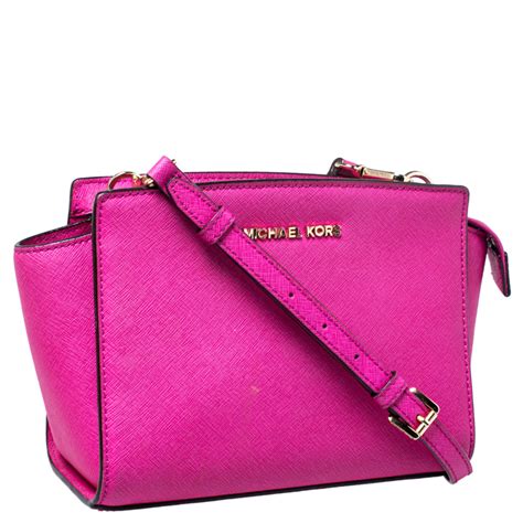 michael kors pink and gold purse|Michael Kors hot pink.